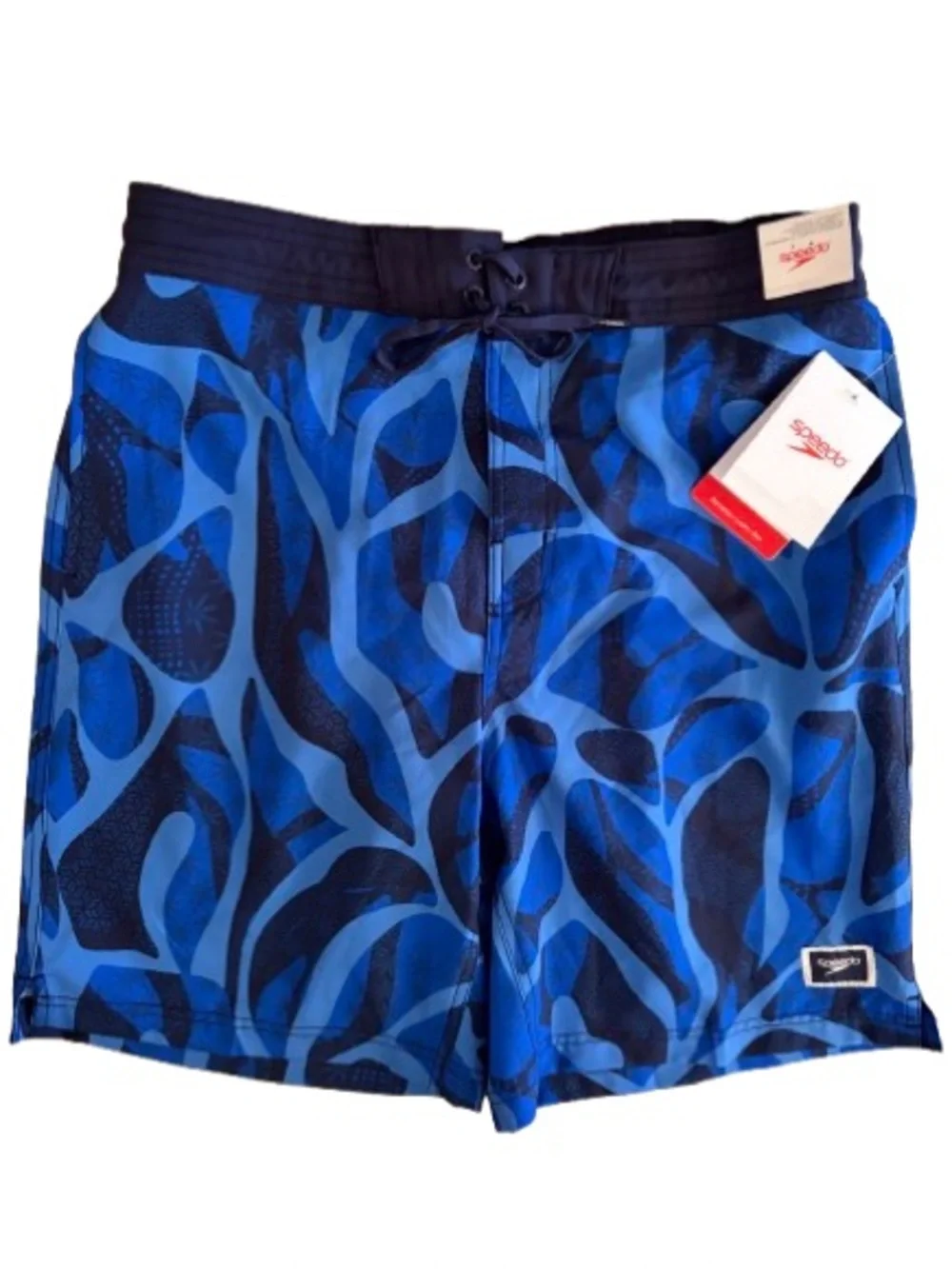 Speedo Men’s Bondi Boardshort 20” Size L Comfort Stretch Peacoat/Cerulean Blue